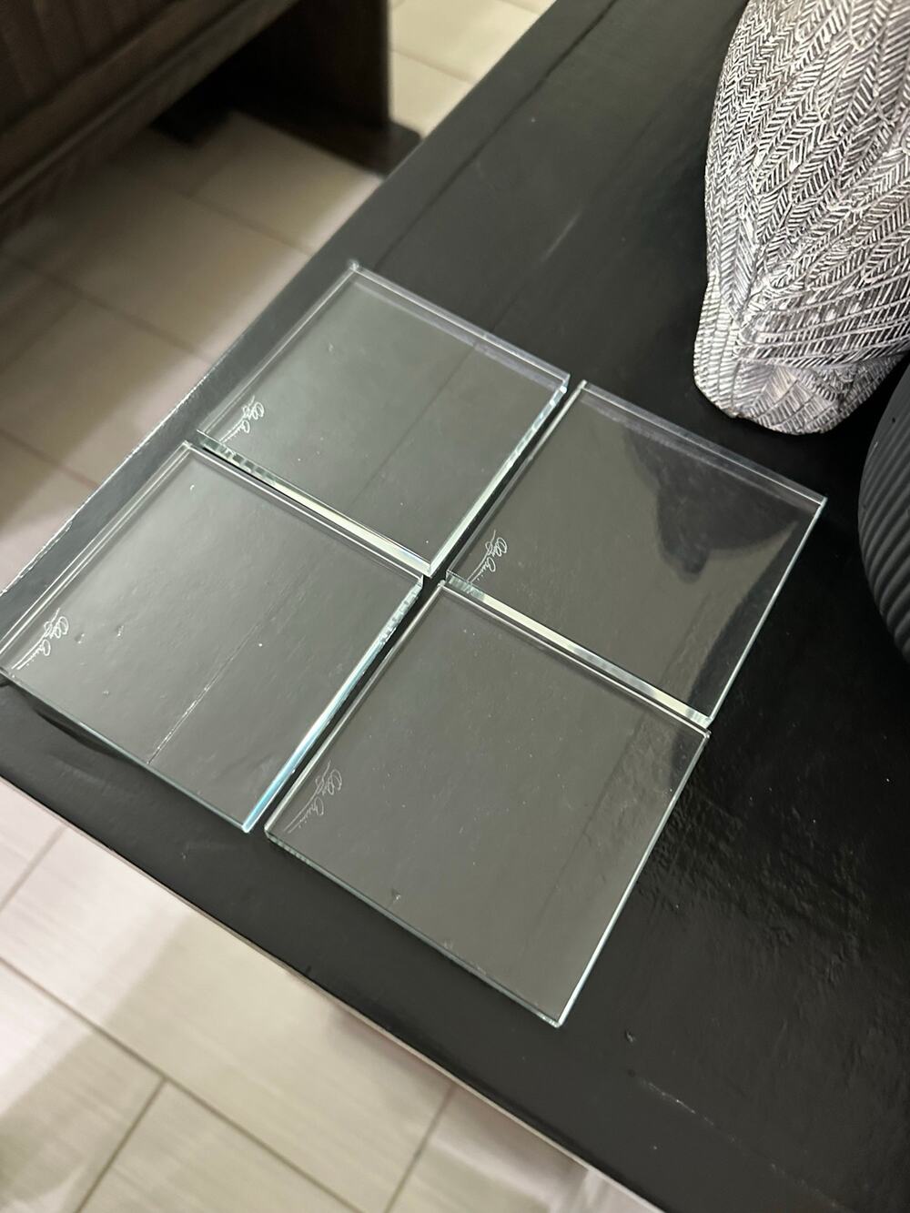 Oleg Cassini Set of 4 Pure Crystal Coasters